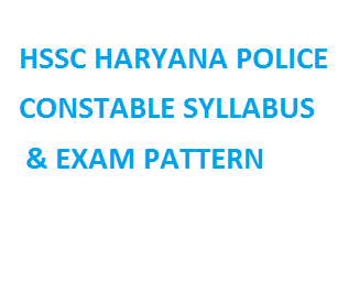 HSSC HARYANA POLICE CONSTABLE SYLLABUS
