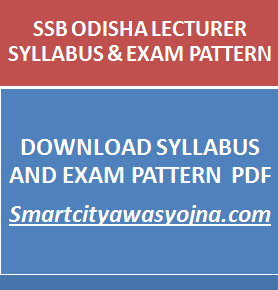 SSB Odisha Lecturer Syllabus
