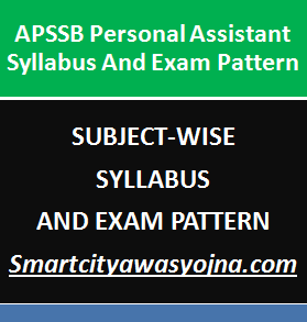 apssb personal assistant syllabus